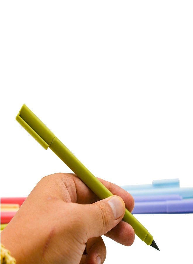 Maydahui 10 PCS Everlasting Pencil Inkless Eternal Pencil Magic Pencil Infinity Reusable Pencil with 12 Replaceable Nibs Macaron Morandi Colors for School Students Party Office - Image 4