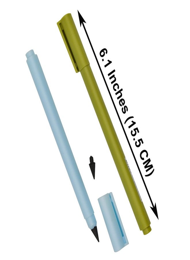 Maydahui 10 PCS Everlasting Pencil Inkless Eternal Pencil Magic Pencil Infinity Reusable Pencil with 12 Replaceable Nibs Macaron Morandi Colors for School Students Party Office - Image 2