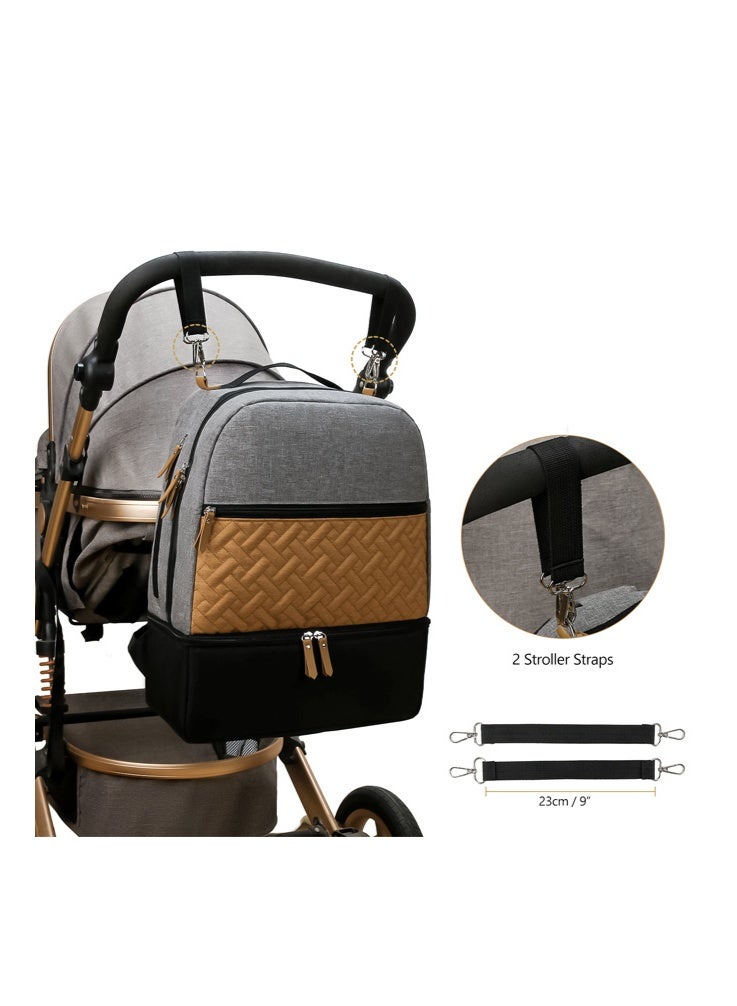 Diaper Bag Backpack with Insulated Cooler Compartment - Multifunctional Mommy Bag for Baby Essentials, Breast Milk Storage & Outdoor Meals, Waterproof Travel Backpack with Stroller Straps - Image 5