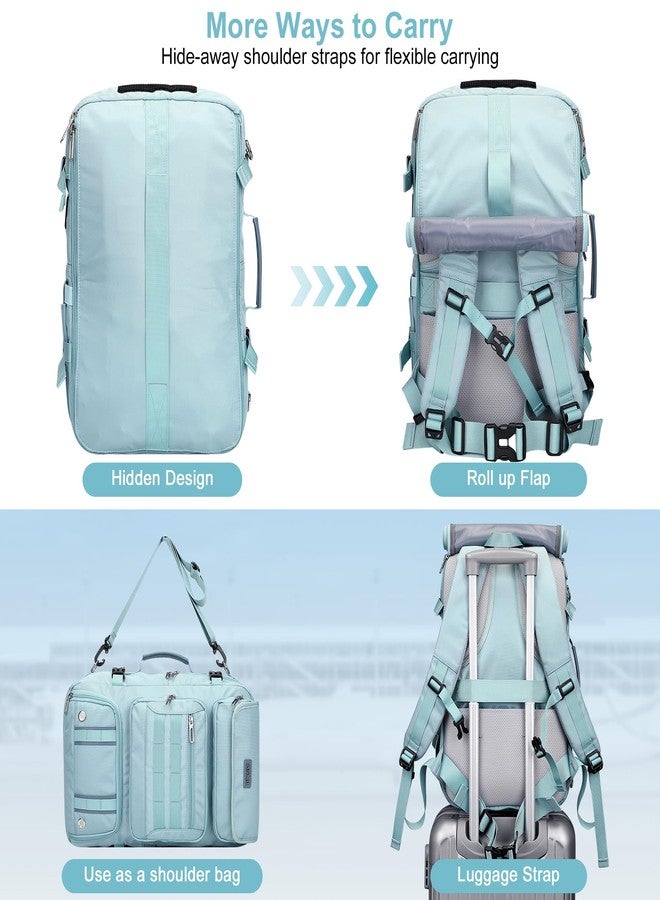PIJUSHI Travel Backpack for Women Carry on Duffle Bag Backpack For Airplanes Luggage Rucksack with Shoe Compartment(PE048 Blue) - Image 3
