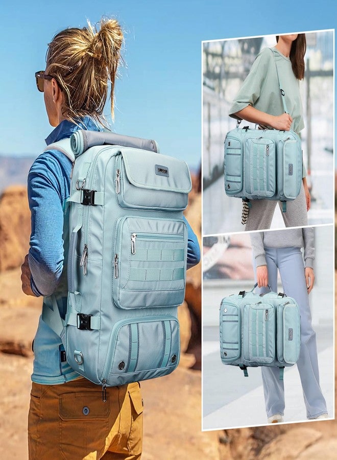 PIJUSHI Travel Backpack for Women Carry on Duffle Bag Backpack For Airplanes Luggage Rucksack with Shoe Compartment(PE048 Blue) - Image 2