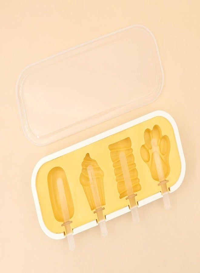 BAKING SET مجموعة خبز إبداعية بتصميم حلوى، قوالب آيس كريم سيليكون غير لاصقة مع 6 أعواد قابلة لإعادة الاستخدام، خالية من مادة BPA، سهلة الفك، أشكال يمكنك صنعها بنفسك، قالب حلوى كولفي، صانع آيس كريم بوبس (صينية واحدة بتصميم كرتوني) - Image 1