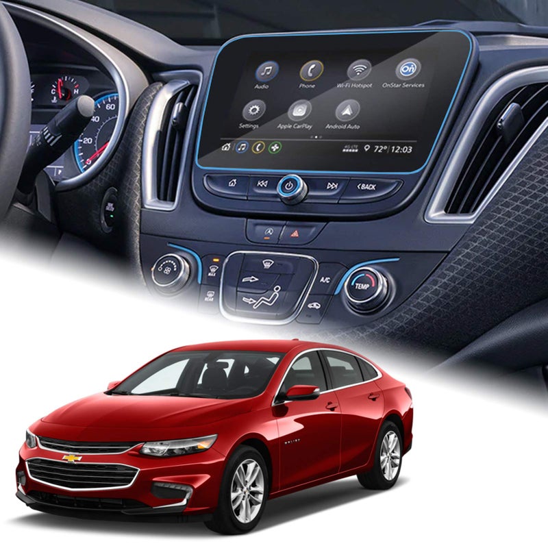 Moonlinks Malibu Screen Protector Compatible with Chevy Malibu Premier 2016-2024,Equinox Premier 2018-2024,Volt LT/Premier 2016-2019,High Definition Tempered Glass Screen Protector (8’’ Trapezoid) - Image 1