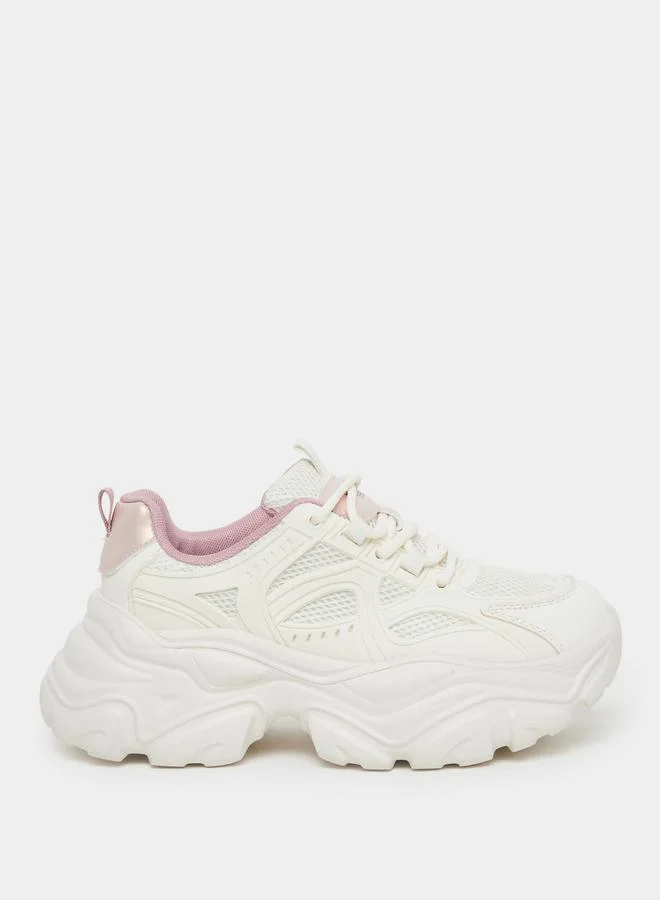 Styli Styli Women Cream Chunky Sneakers