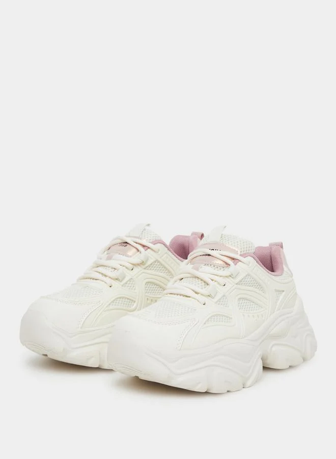 Styli Styli Women Cream Chunky Sneakers