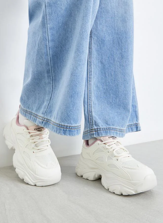 Styli Styli Women Cream Chunky Sneakers