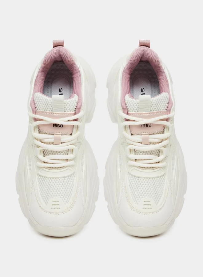 Styli Styli Women Cream Chunky Sneakers