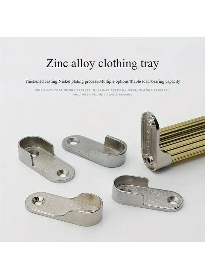 10pcs Zinc Alloy Clothing Tube Holder Wardrobe Organizer Durable Metal Hanger Rack - Image 2