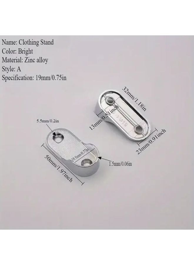 10pcs Zinc Alloy Clothing Tube Holder Wardrobe Organizer Durable Metal Hanger Rack - Image 3