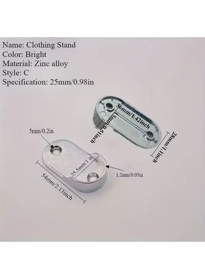 10pcs Zinc Alloy Clothing Tube Holder Wardrobe Organizer Durable Metal Hanger Rack - Image 1