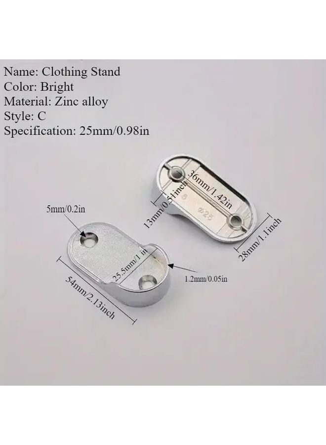 10pcs Zinc Alloy Clothing Tube Holder Wardrobe Organizer Durable Metal Hanger Rack - Image 5