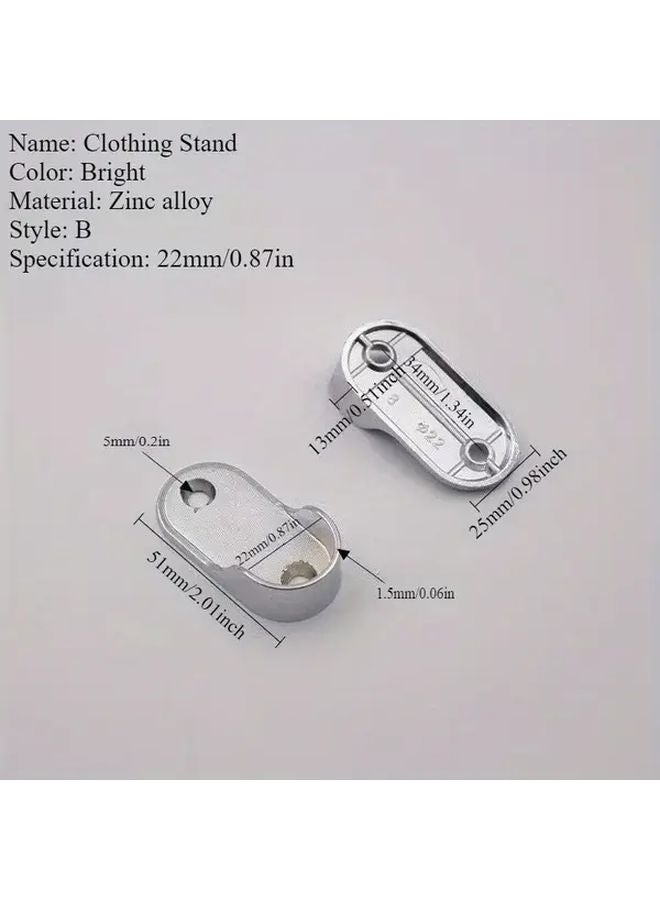 10pcs Zinc Alloy Clothing Tube Holder Wardrobe Organizer Durable Metal Hanger Rack - Image 4