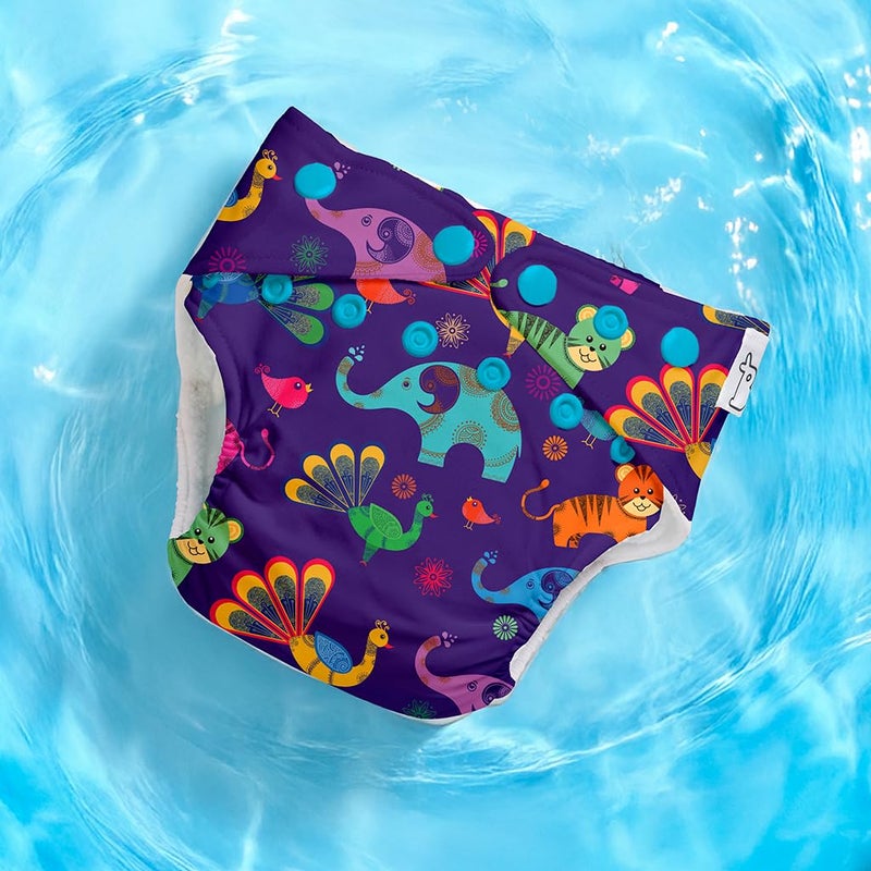 SuperBottoms Swimming Diapers for Babies & Toddlers - Reusable & Adjustable Swim Diapers - Washable Cloth Diapers - Skin Friendly Fabric - Easy to Clean - Fits 3M - 3Y - Image 4