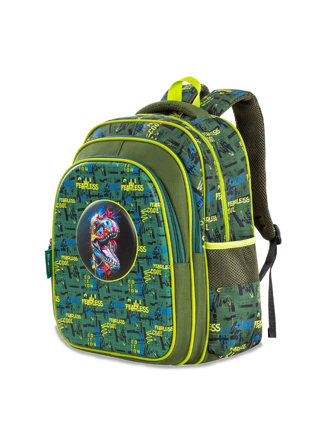 Eazy Kids Eazy Kids School Bag w/Pencil Case 16" - Dino Green