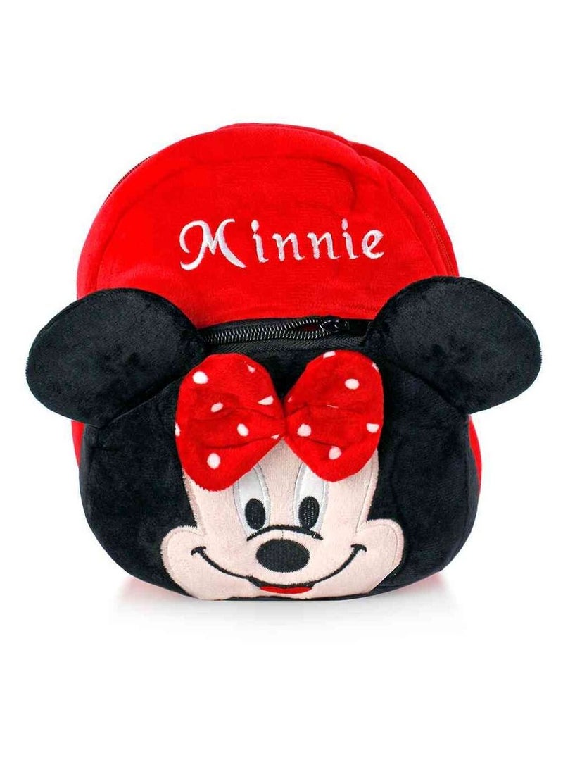 UKR UKR Kids Mickey Mouse Backpack – Lightweight Mini Pink Plush Backpack with Cute Minnie Mouse Design | Perfect for School, Play & Travel | 23x23x13cm Toddler & Preschool Backpack  - Image 1