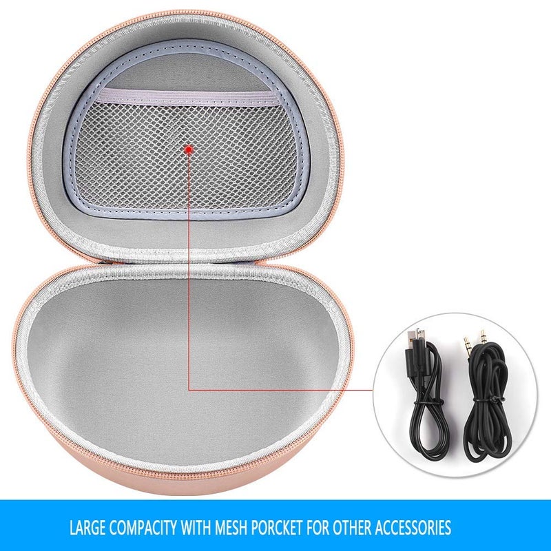 Comecase Headphone Case for Beats Solo 4/ for Glynzak/for Picun B8/ for Beats Studio Pro, Solo3, Studio3, Solo2, Solo Pro On-Ear Headphones, Foldable Bluetooth Wireless Headset (Extra Large) - Rose Gold - Image 5