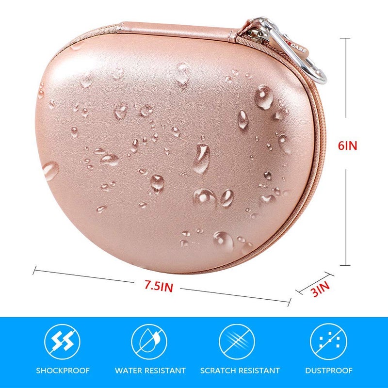 Comecase Headphone Case for Beats Solo 4/ for Glynzak/for Picun B8/ for Beats Studio Pro, Solo3, Studio3, Solo2, Solo Pro On-Ear Headphones, Foldable Bluetooth Wireless Headset (Extra Large) - Rose Gold - Image 4