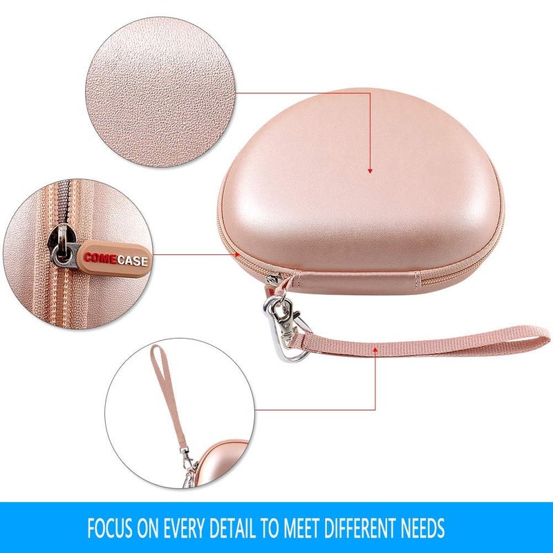 Comecase Headphone Case for Beats Solo 4/ for Glynzak/for Picun B8/ for Beats Studio Pro, Solo3, Studio3, Solo2, Solo Pro On-Ear Headphones, Foldable Bluetooth Wireless Headset (Extra Large) - Rose Gold - Image 2