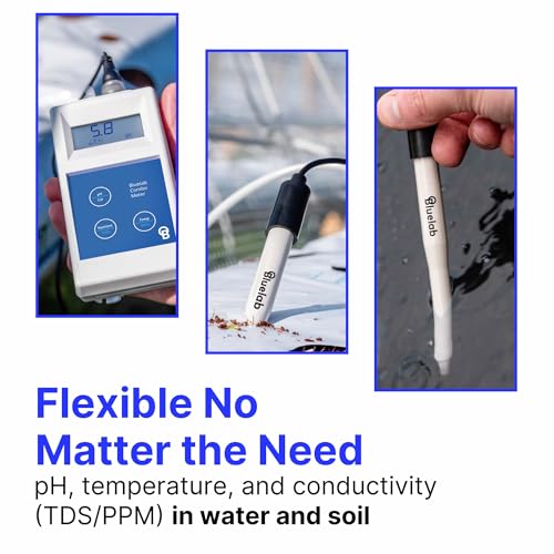 Bluelab METCOMPLUS Combo Meter Plus for pH Temperature and Conductivity in Water and Soil with Easy Calibration Digital Nutrient TDSPPM Testing Kit for Hydroponic System Growing Indoor Plants - Image 3