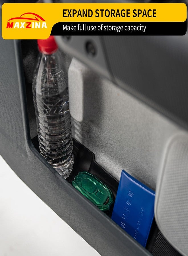 Maxzina Door Side Storage Tray Compatible with 2022-2025 Ford Maverick Side Door Storage Box Door Organizer Phone Pocket Silicone Front & Rear 4PCS Maverick Accessories (Black) - Image 3