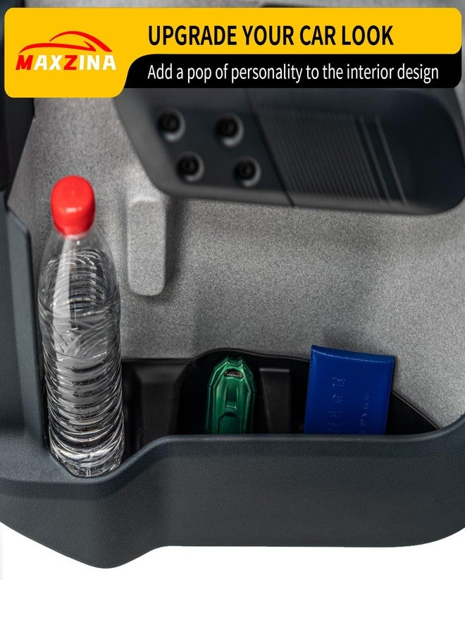 Maxzina Door Side Storage Tray Compatible with 2022-2025 Ford Maverick Side Door Storage Box Door Organizer Phone Pocket Silicone Front & Rear 4PCS Maverick Accessories (Black) - Image 4