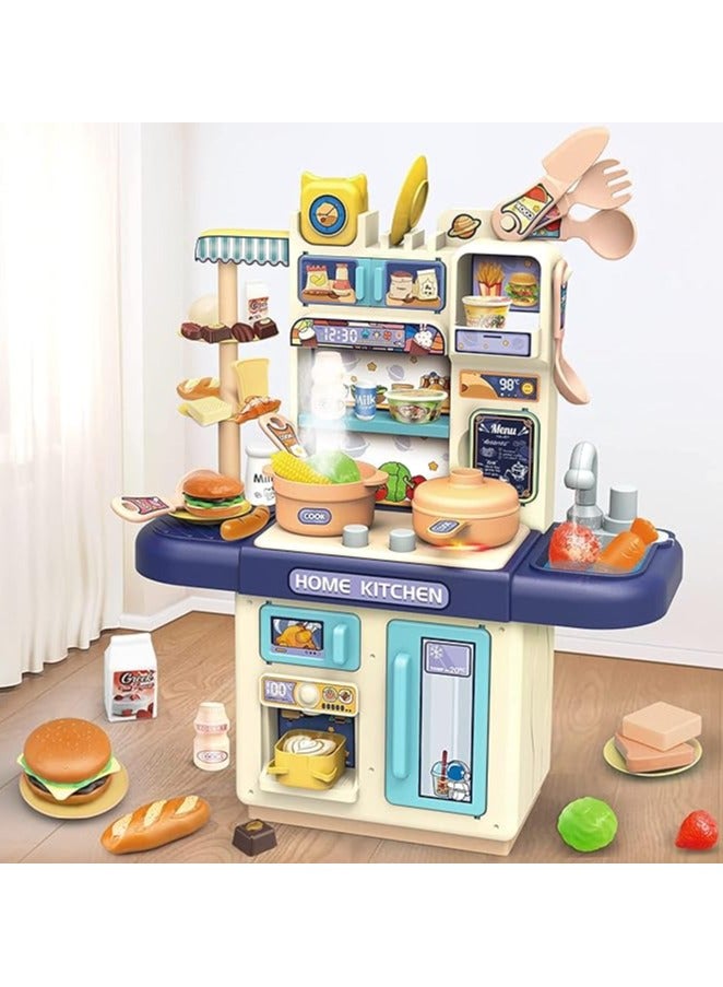 Kitchen Playset with Realistic Steam & Light,Pretend kitchen Play Food Toys, 39 PCS Kitchen Accessories Set Toy, Mini Kitchen Set for Kids, for 3+ Year Old Boys and Girls - Image 1
