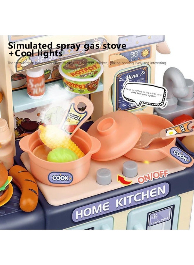 Kitchen Playset with Realistic Steam & Light,Pretend kitchen Play Food Toys, 39 PCS Kitchen Accessories Set Toy, Mini Kitchen Set for Kids, for 3+ Year Old Boys and Girls - Image 5