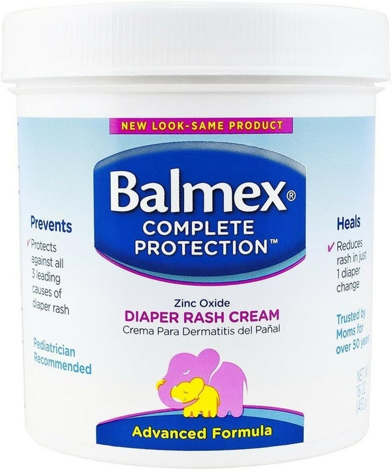 Balmex Diaper Rash Cream With Zinc Oxide 16 oz Pack of 2