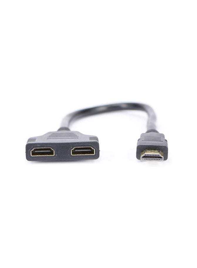 HDMI Splitter Cables Male 1080P to Dual HDMI Female 1 to 2 Way HDMI Splitter Adapter Cable for HDTV HD, LED, LCD, TV, Support Two TVs at The Same Time - Image 2