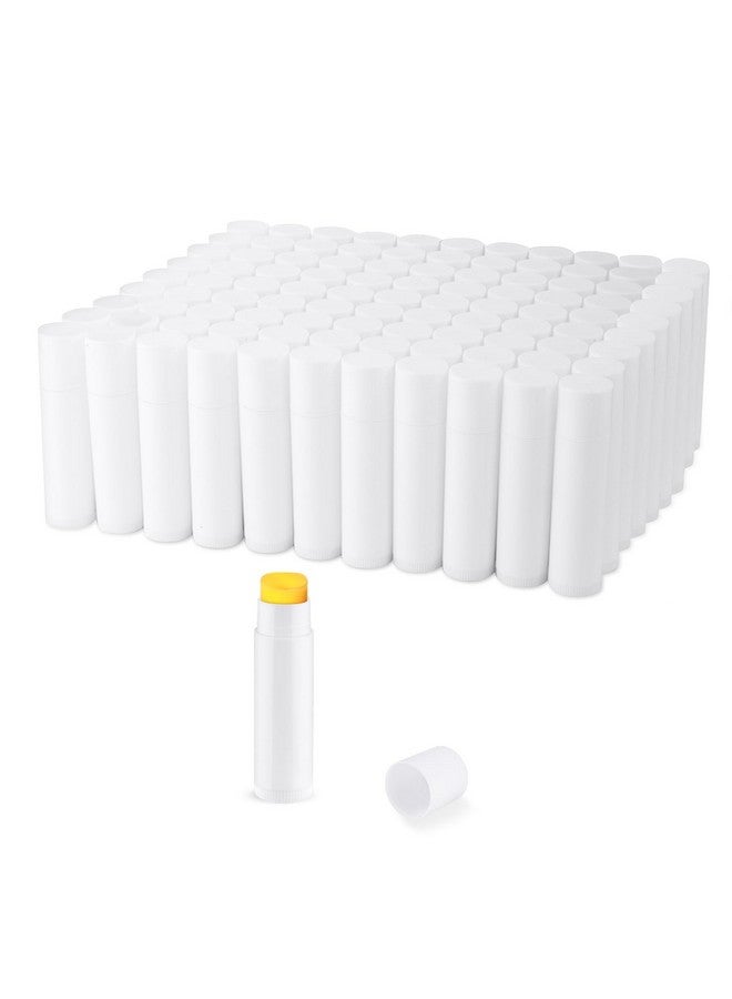 ConStore 100 Pcs 5.5Ml Bulk Empty Lip Balm Tubes Refillable Plastic Lip Gloss Container Travel Lipstick Tubes Chapstick Tubes Holder For Diy Homemade Lip Balm (White) - Image 1
