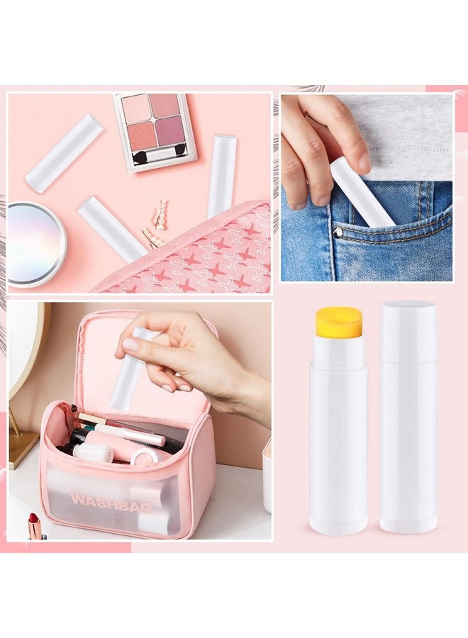 ConStore 100 Pcs 5.5Ml Bulk Empty Lip Balm Tubes Refillable Plastic Lip Gloss Container Travel Lipstick Tubes Chapstick Tubes Holder For Diy Homemade Lip Balm (White) - Image 4