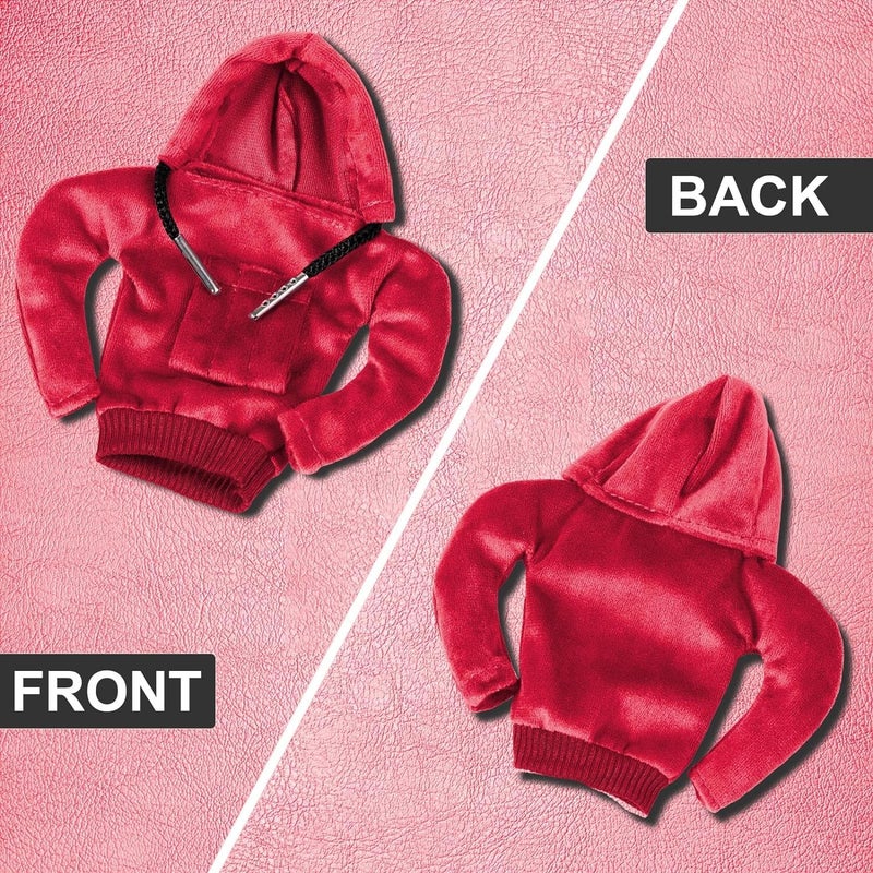AutoBizarre Car Interior Decoration Gear Shift Knob Mini Hoodie Cover Sweater Cover 4.7 inch for All Cars, Vans & Trucks (Red) - Image 3