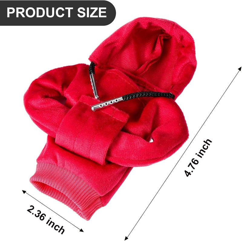 AutoBizarre Car Interior Decoration Gear Shift Knob Mini Hoodie Cover Sweater Cover 4.7 inch for All Cars, Vans & Trucks (Red) - Image 2