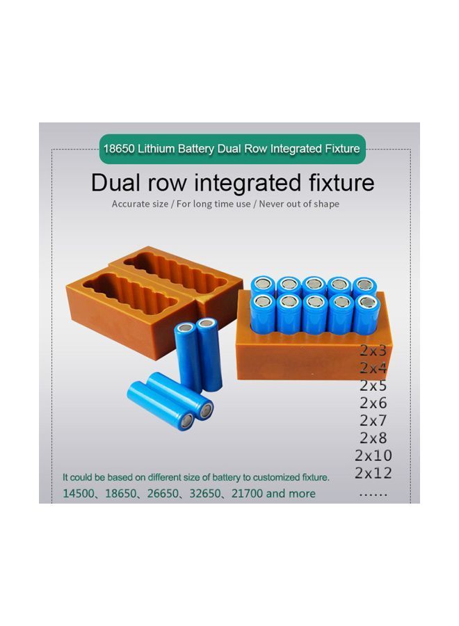 NIBEMINENT Plastic Dual Row Lithium Cell Welding Fixture Yellow - Image 3