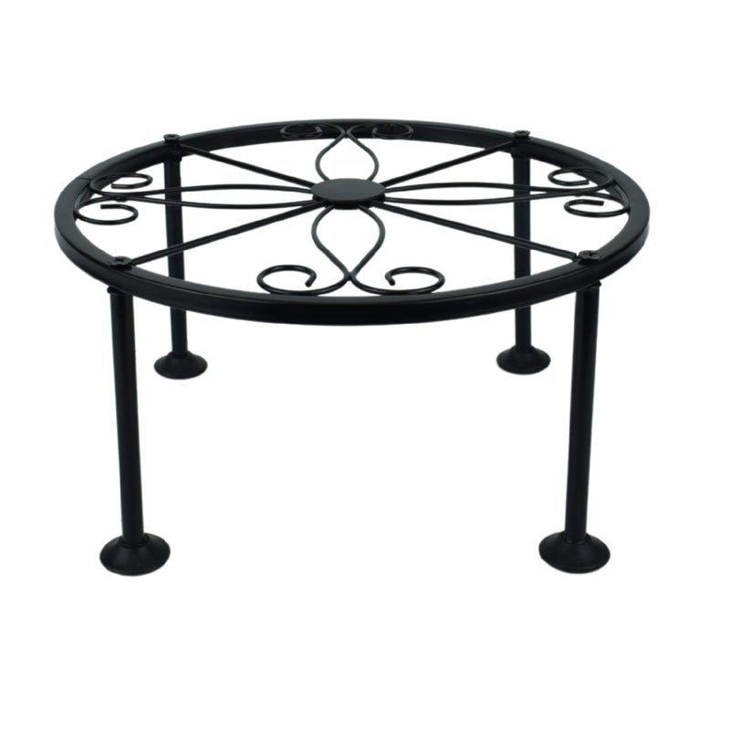 CREHODEC 1 Pack 9 Inches Metal Plant Stand Outdoor Indoor Flower Pot Planter Holder Rustproof Iron Stands Perfect for Beverage Dispenser Balcony Garden Patio Porch Heavy Duty Garden Container - Image 2