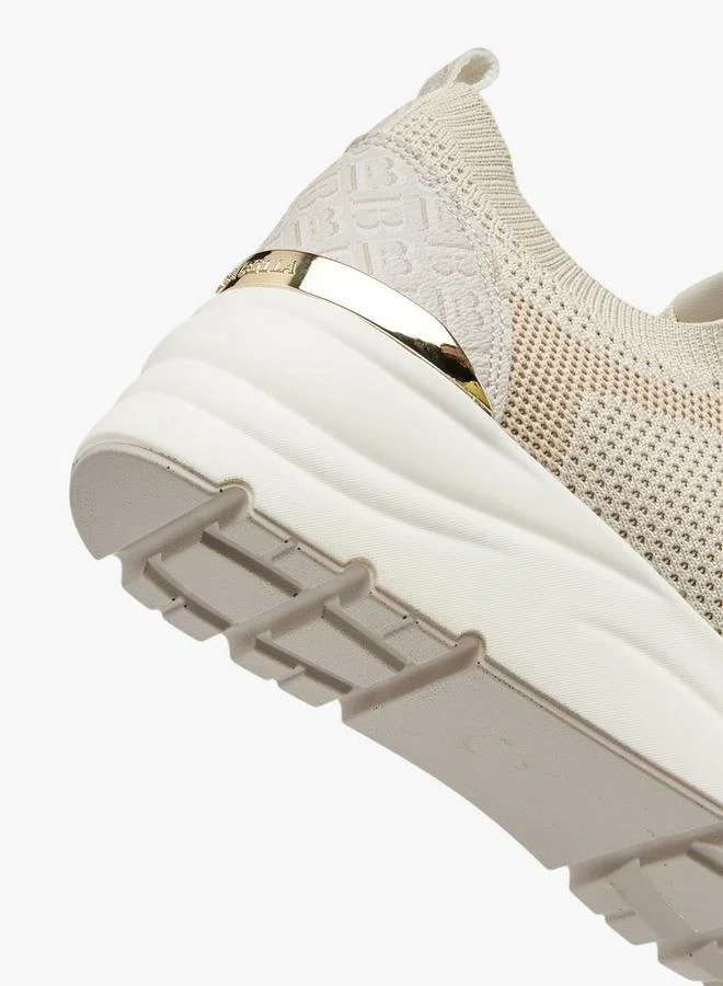 Flora Bella By Shoexpress BEIGE Panelled Lace-Up Sneakers for Women | Best Price UAE