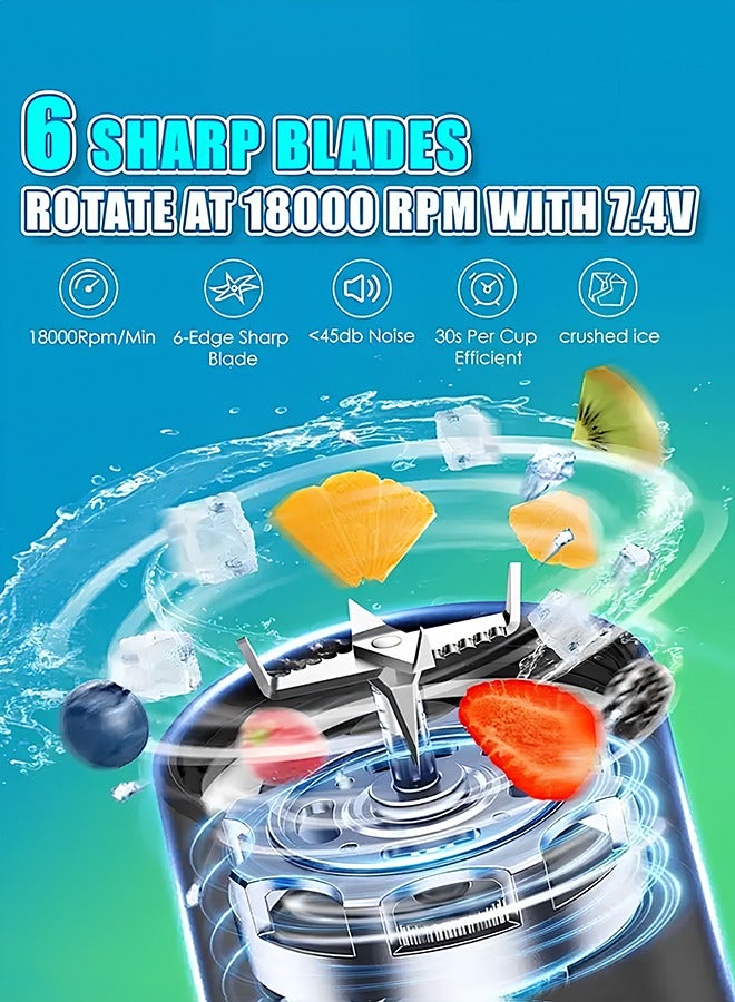 APEX Portable Blender Electric Juicer Fruit Mixers  Rechargeable Smoothie Mini Blender Personal Juicer - Image 5