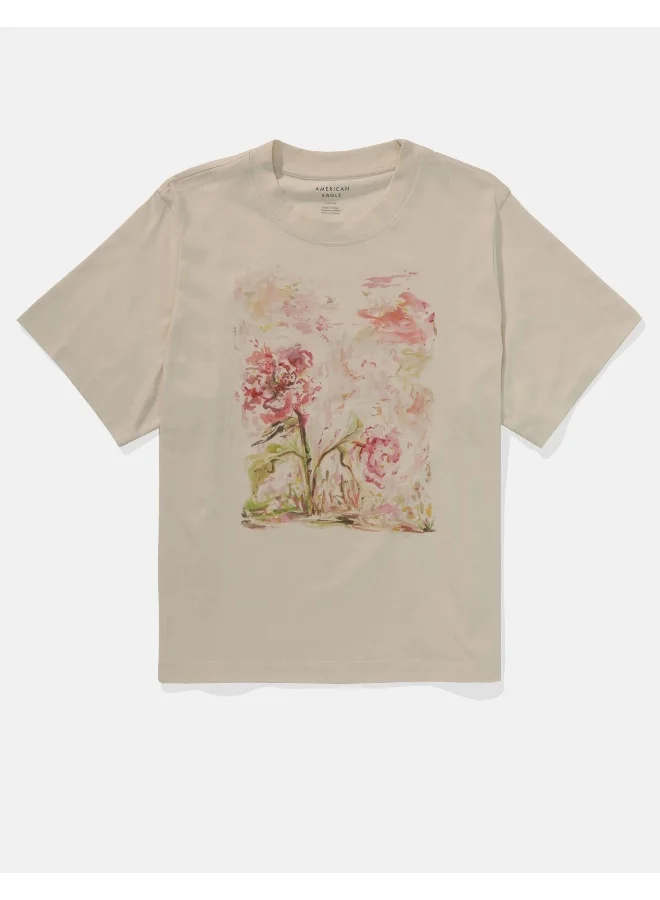 امريكان ايجل AE Oversized Floral Graphic T-Shirt