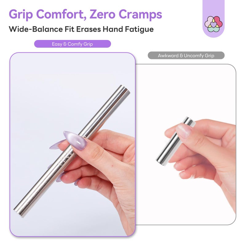 SAVILAND Essentials Cat Eye Magnet for Nails: 5X Stronger Neodymium Nail Magnet Stick Ergonomic Dual-Ended Magnetic Nail Wand for Nail Art 3D Cateye Nails Magnetic Gel Polish Nail Decoration Kits - Image 4