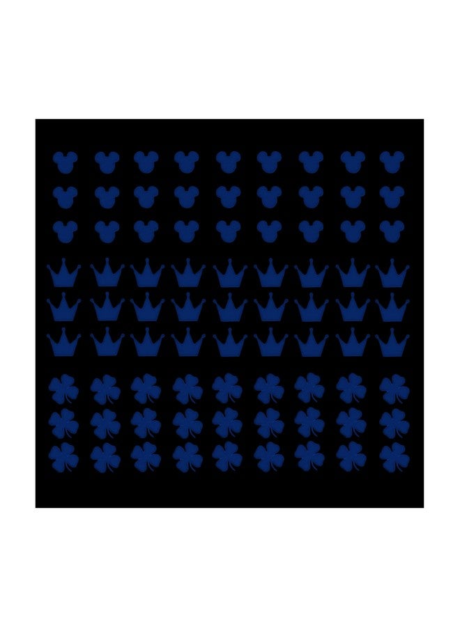 Comet Busters Self Adhesive Cute Nail Decoration Decals, Nail Art Stickers (Dark Blue) (NAO020) - Image 2