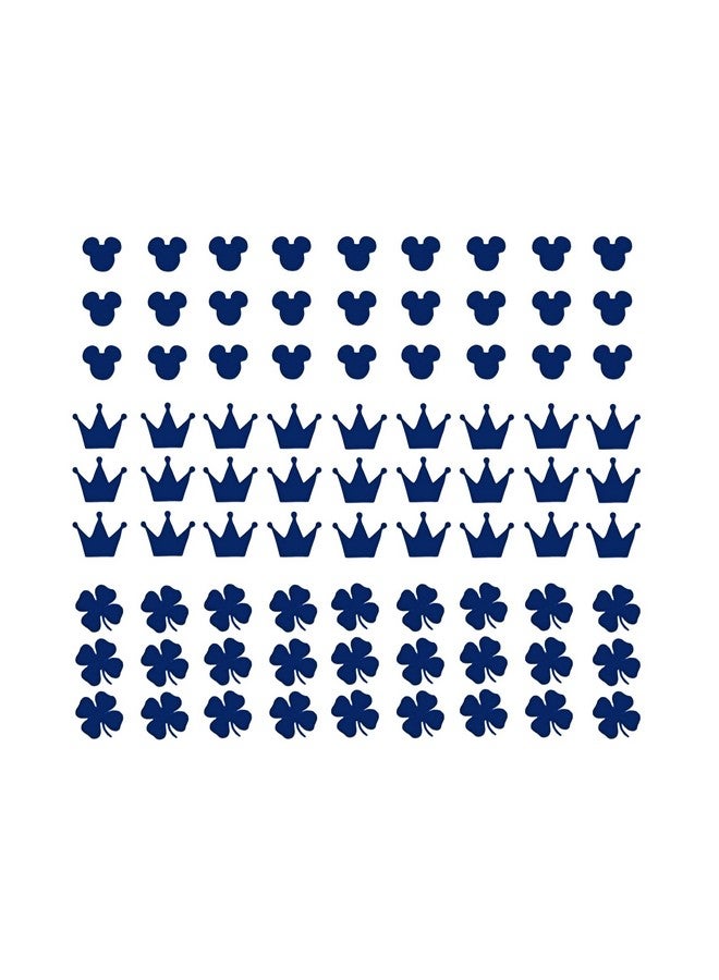 Comet Busters Self Adhesive Cute Nail Decoration Decals, Nail Art Stickers (Dark Blue) (NAO020) - Image 1