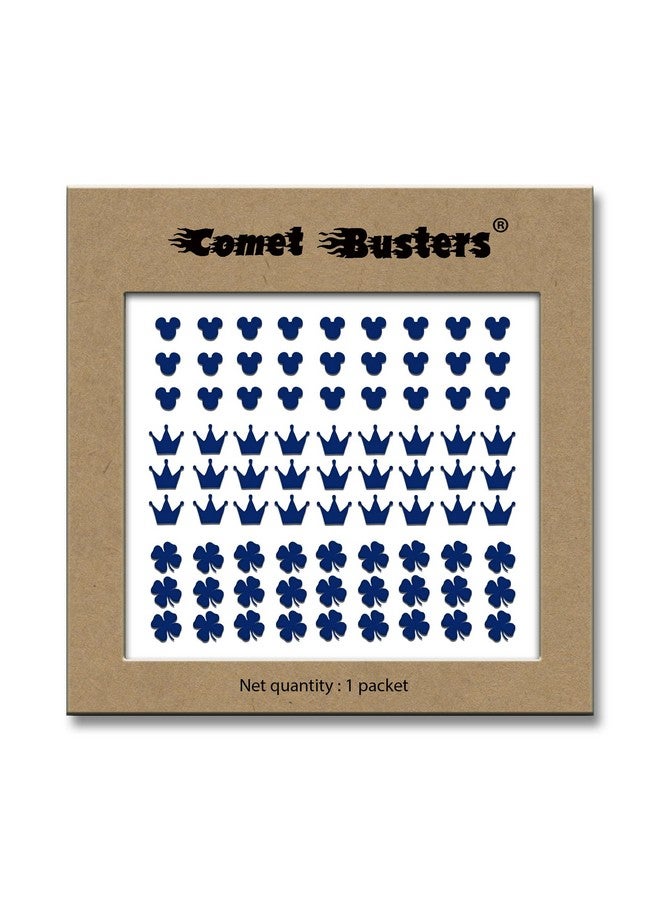 Comet Busters Self Adhesive Cute Nail Decoration Decals, Nail Art Stickers (Dark Blue) (NAO020) - Image 3