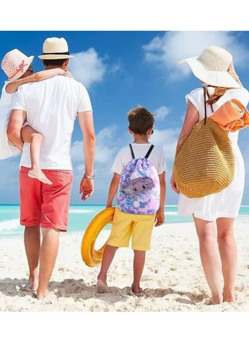 Swimming Bags for Kids, Kids Swimming Backpack,School Bag Dry Wet Separation,Sports Gym PE Bag,Waterproof Beach Backpack for Swimming Beach Pool School Gym Sports Travel  - Image 2