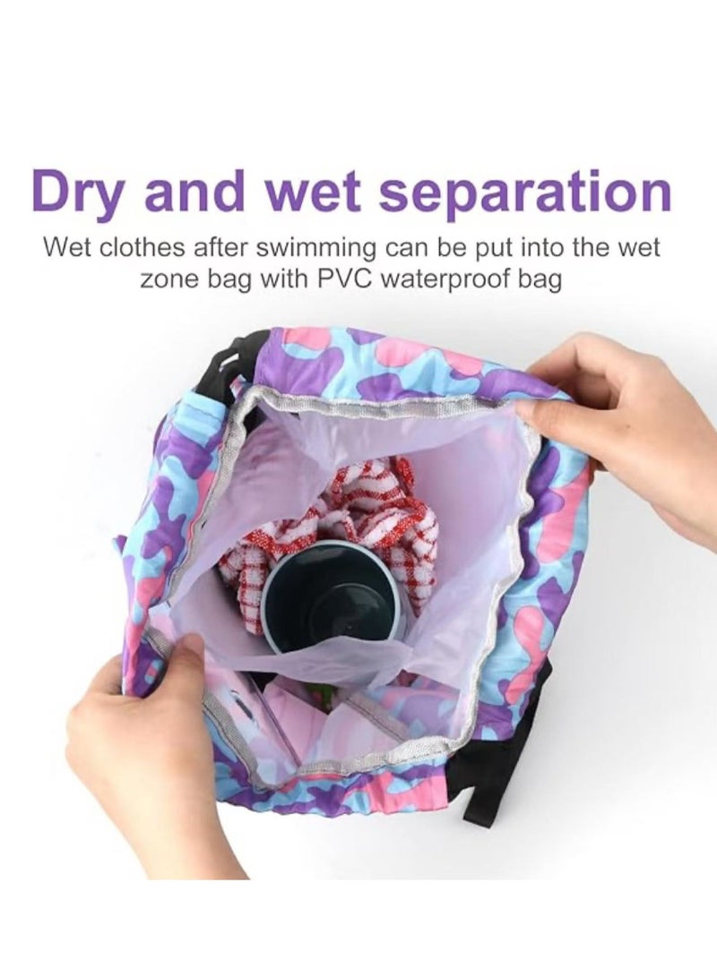 Swimming Bags for Kids, Kids Swimming Backpack,School Bag Dry Wet Separation,Sports Gym PE Bag,Waterproof Beach Backpack for Swimming Beach Pool School Gym Sports Travel  - Image 4