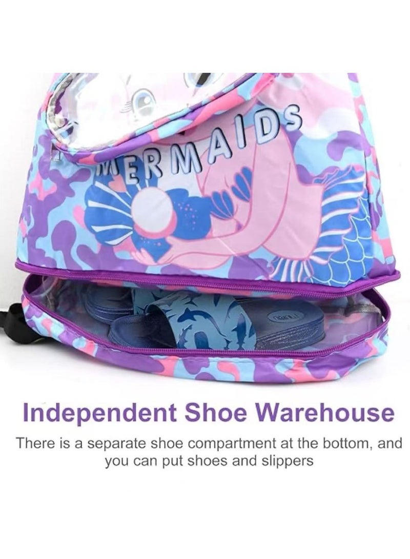 Swimming Bags for Kids, Kids Swimming Backpack,School Bag Dry Wet Separation,Sports Gym PE Bag,Waterproof Beach Backpack for Swimming Beach Pool School Gym Sports Travel  - Image 5