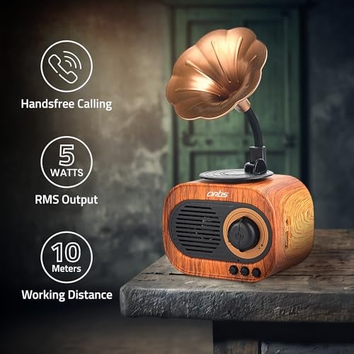 Artis BT12 Classic Retro Wireless BT Speaker with FM/USB/AUX in & Hands Free Calling (5W RMS Output) - Image 3