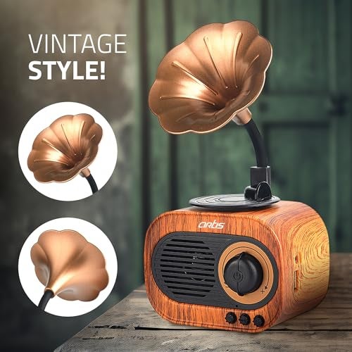 Artis BT12 Classic Retro Wireless BT Speaker with FM/USB/AUX in & Hands Free Calling (5W RMS Output) - Image 5