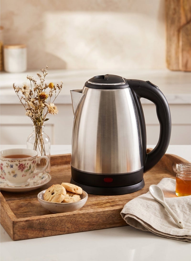Electric Tea Kettle 1.8 L, Auto Shut Off And Boil Dry Protection, Safety Lock Lid, 360 Degree Rotational Base, Stainless Steel, Ergonomic Handle, 1500w, SKT1802,Silver/Black - Image 2