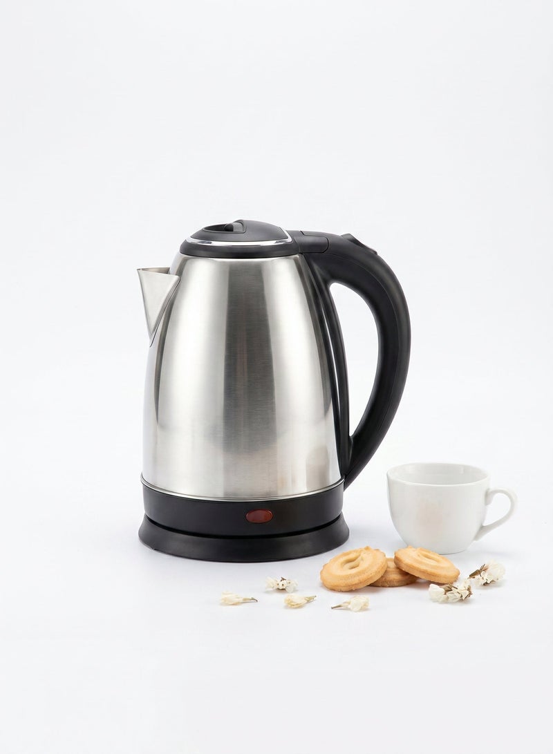 Electric Tea Kettle 1.8 L, Auto Shut Off And Boil Dry Protection, Safety Lock Lid, 360 Degree Rotational Base, Stainless Steel, Ergonomic Handle, 1500w, SKT1802,Silver/Black - Image 1