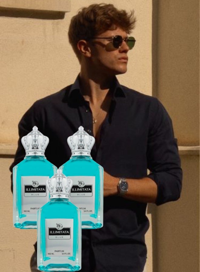 بي إل 3 قطع عطر إليميتاتا بلو 100مل - Image 1